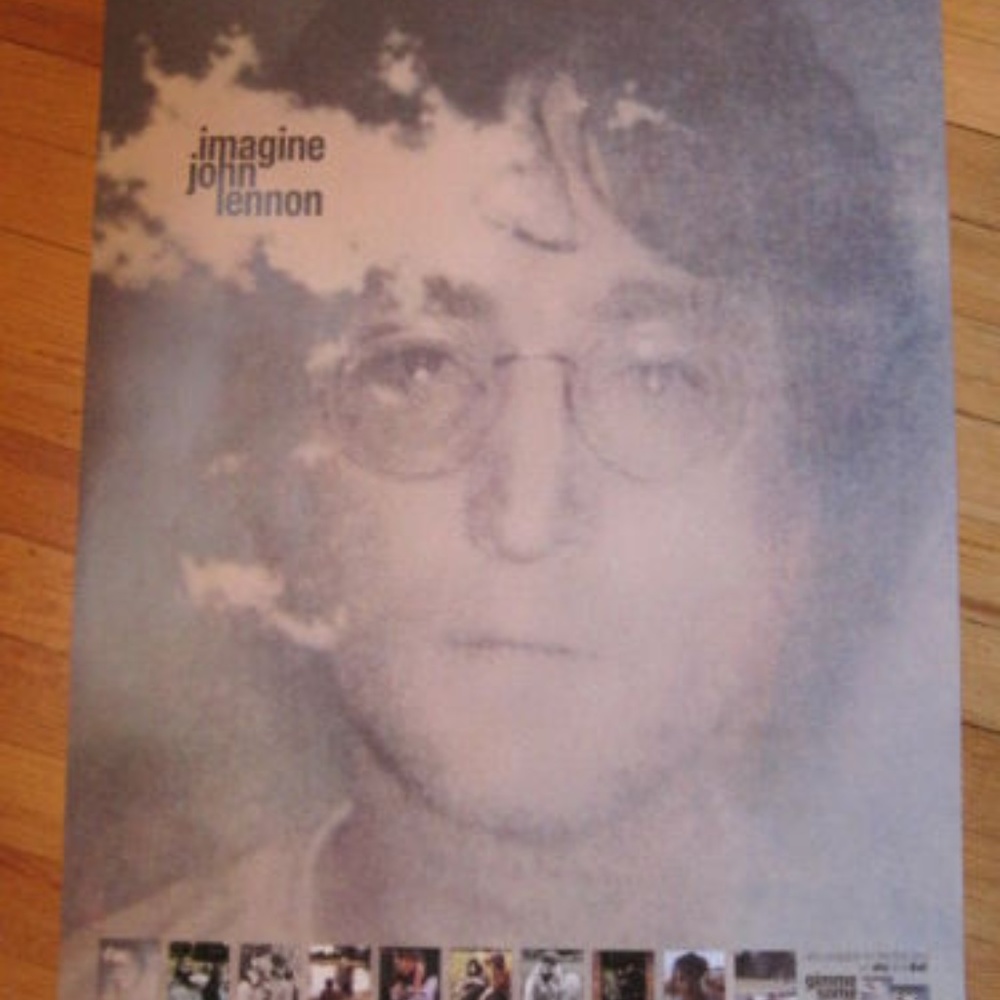 John Lennon Imagine NEW 2000 Promo Poster - yoko beatles revolution love peace